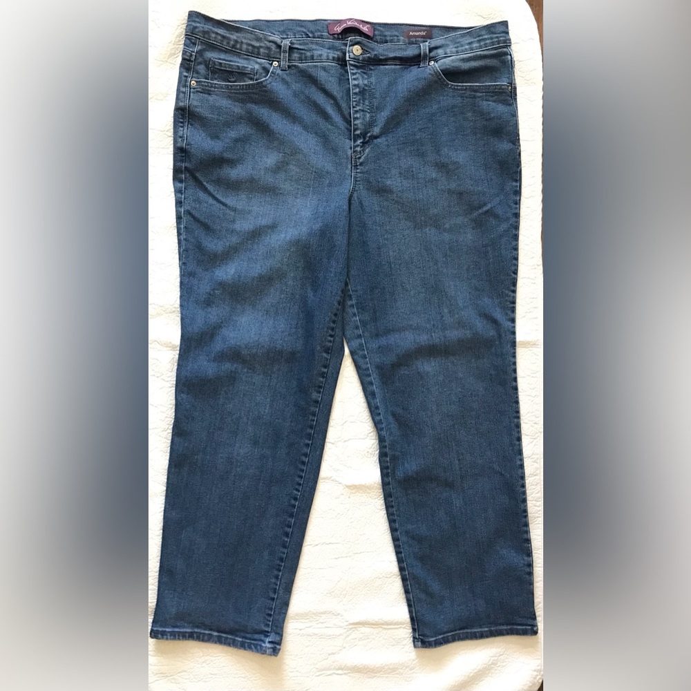 Gloria Vanderbilt Womens Amanda Classic High Rise Tapered Jean, Frisco, 20W Plus